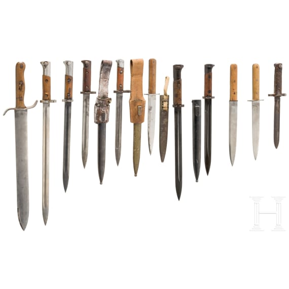 A group of Austrian and Czech bayonets