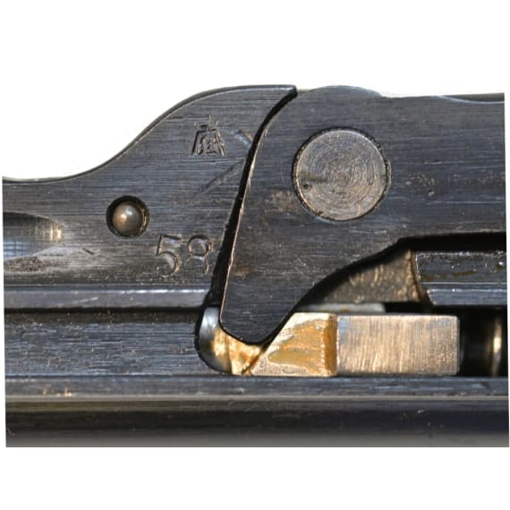 A P 08 Krieghoff "1943", with holster and two matching magazines, German Luftwaffe