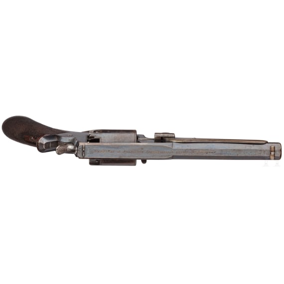A Belgian percussion revolver by Auguste Francotte, licensed by R. Adams in London