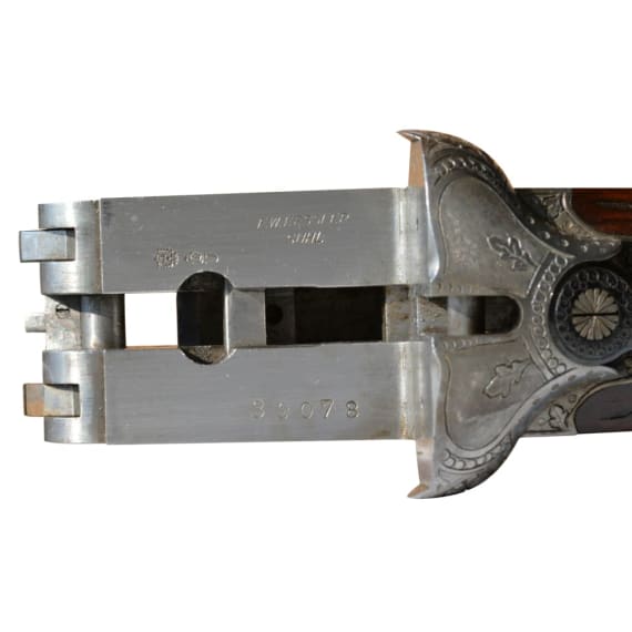 A side-by-side shotgun by B&uuml;hag in Suhl