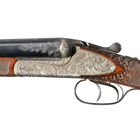A side-by-side shotgun by B&uuml;hag in Suhl