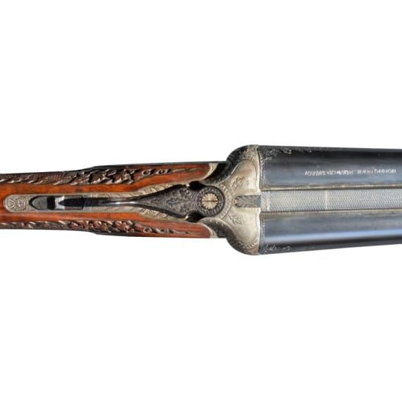 A side-by-side shotgun by B&uuml;hag in Suhl