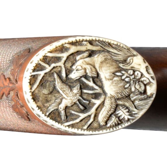 A side-by-side shotgun by B&uuml;hag in Suhl