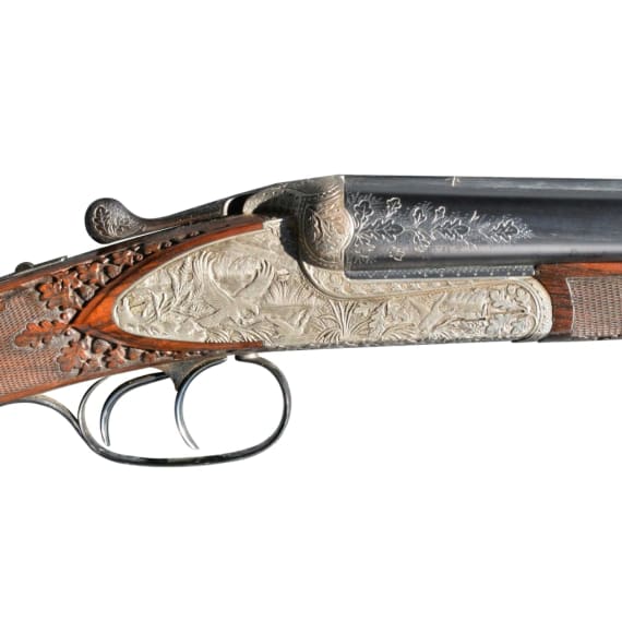 A side-by-side shotgun by B&uuml;hag in Suhl