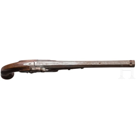 A pair of percussion pistole by Leithner in Isch, ca. 1850