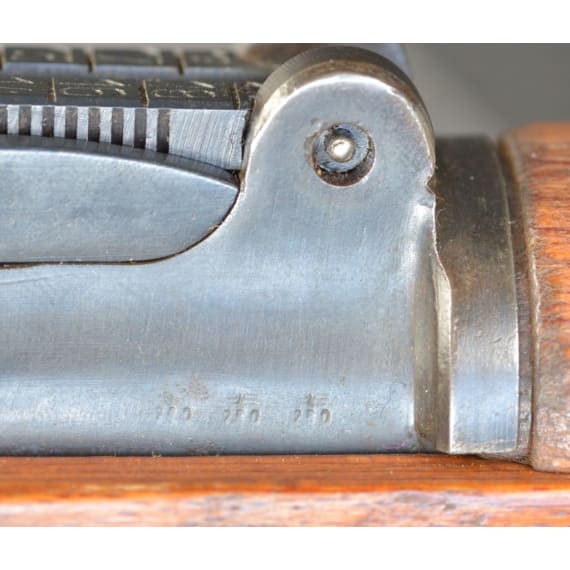 A K98 k, built in Graudenz (Wehrkreis XX) from a 1917 Spandau receiver and parts