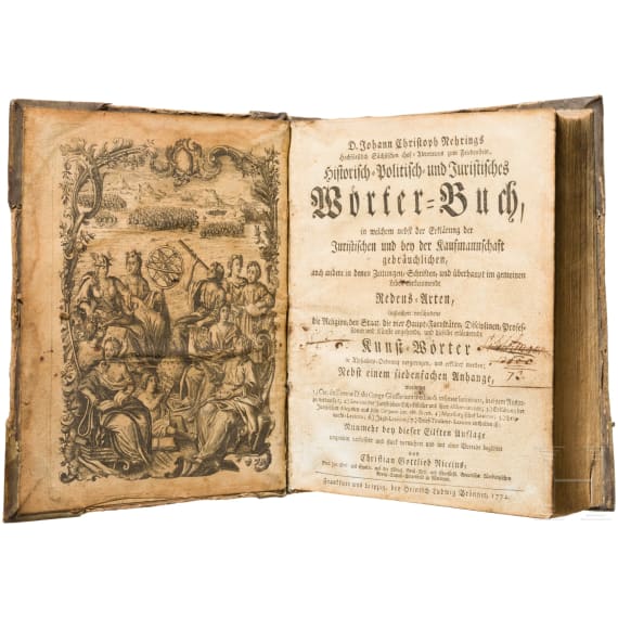 "Historisch-, politisch- und juristisches W&ouml;rterbuch", Frankfurt und Leipzig, 1772