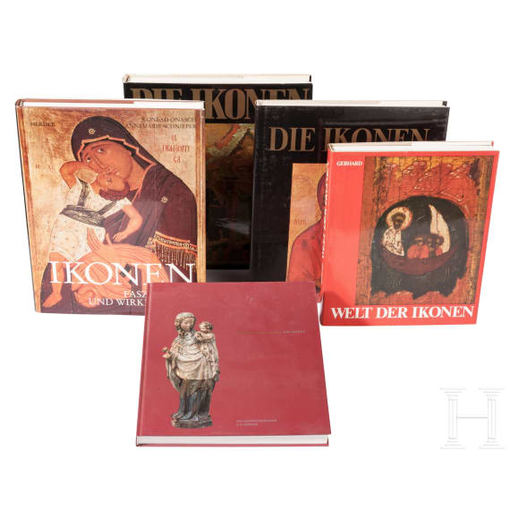 Five German art books on the topic of icons