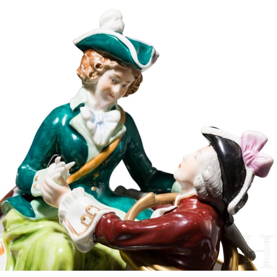 A huntress on horseback, Scheibe-Alsbach porcelain manufactory, 20th century
