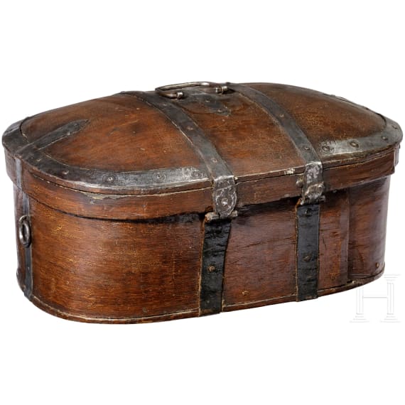 An iron mounted box for travel, Northern Germany, 18th century