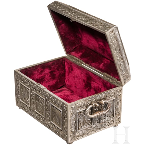 A cast iron casket, German, probably Ilsenburg foundry, ca. 1860