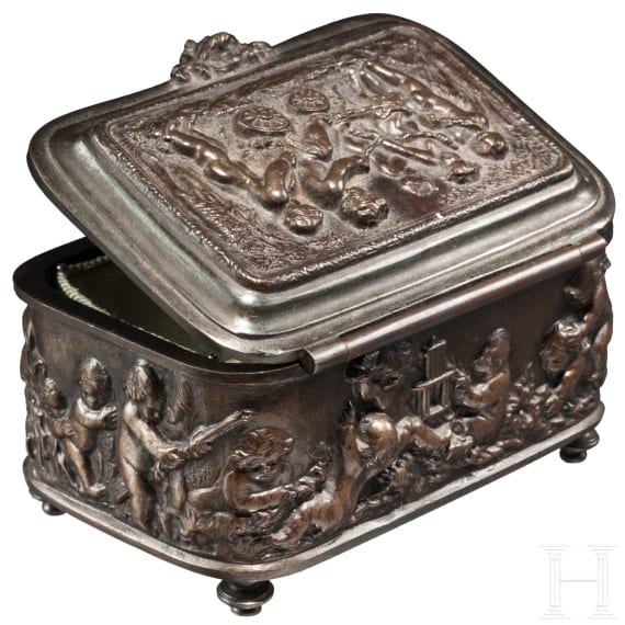 A German jewellery casket made of cast iron, Ilsenburg foundry, circa 1880