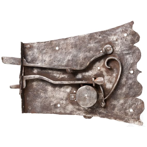 A large South German gothic door lock, circa 1500