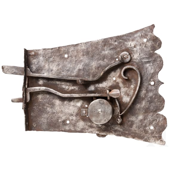 A large South German gothic door lock, circa 1500