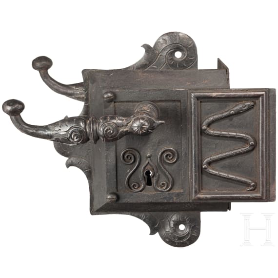 A large door lock, Historicism in the style of the 16th century