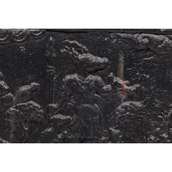 Baroque cast-iron furnace plate, 17th/18th century