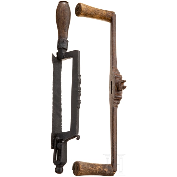A saw and drill, German, 18th century