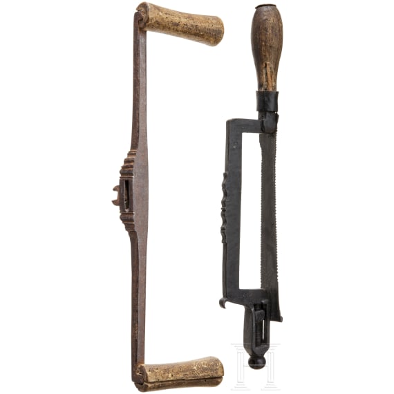 A saw and drill, German, 18th century