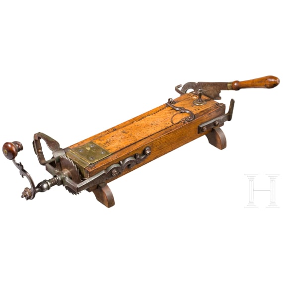 A North German/Dutch mechanical tobacco cutter, circa 1760