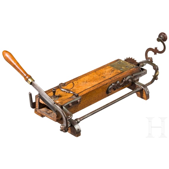 A North German/Dutch mechanical tobacco cutter, circa 1760