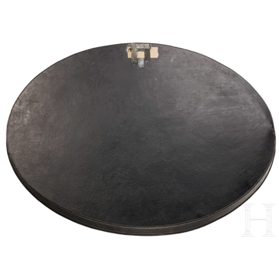 A large probably English neo classical tray with fine painting in the style of the Stobwasser manufactory, early 19th century