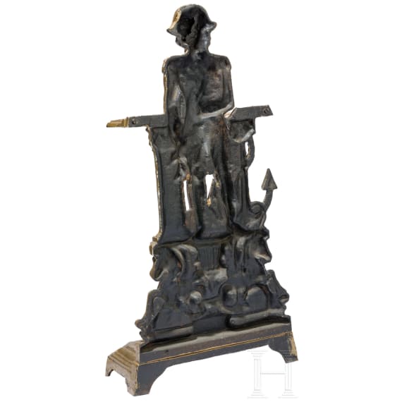 An English umbrella stand, cast iron, General Nelson, circa 1900