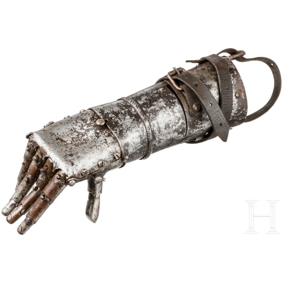 A hand prosthesis, replica of Goetz von Berlichingen's famous "Iron hand"