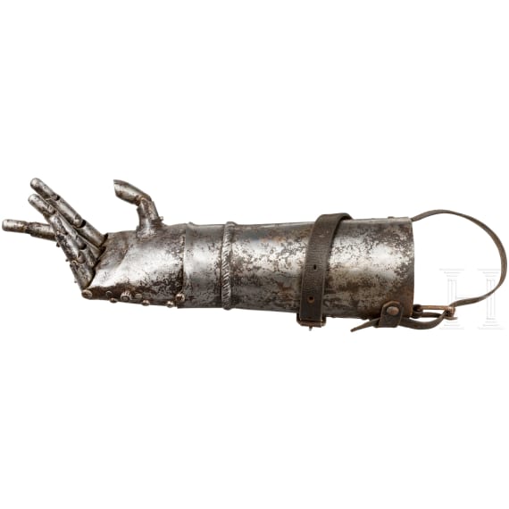 A hand prosthesis, replica of Goetz von Berlichingen's famous "Iron hand"