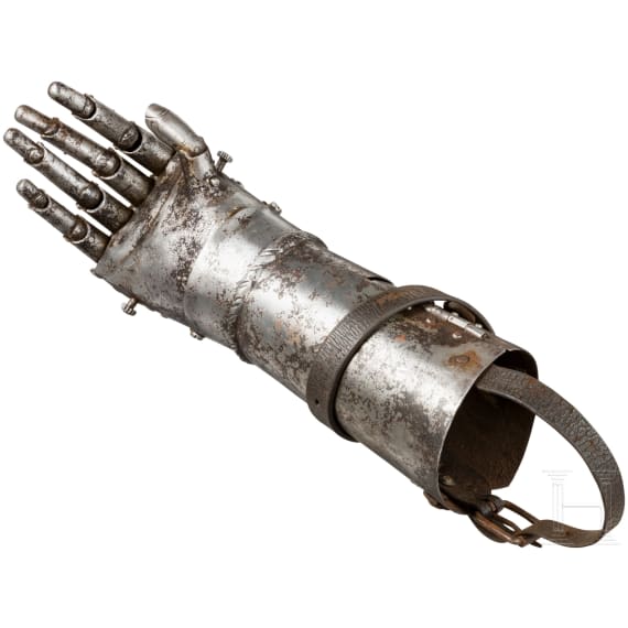 A hand prosthesis, replica of Goetz von Berlichingen's famous "Iron hand"