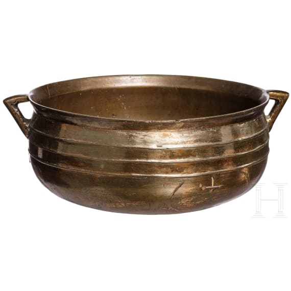A large North German/Danish tripod skillet, 17th/18th century