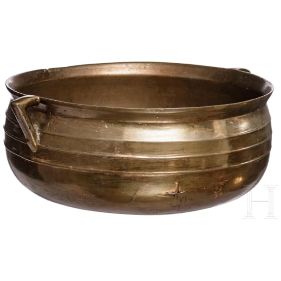 A large North German/Danish tripod skillet, 17th/18th century