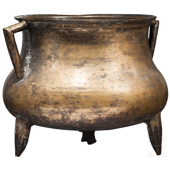 A large German tripod skillet, 18th century