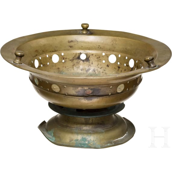 A German brass rechaud, Nuremberg, 17th century