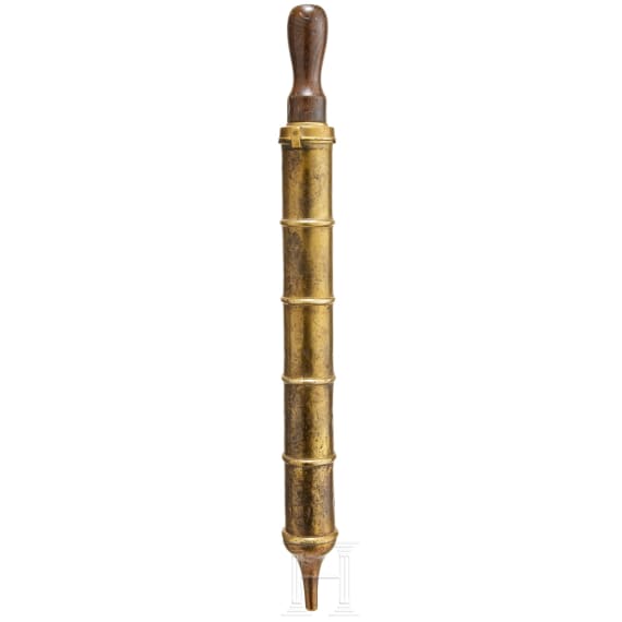 A brass fire spout, Nuremberg, 17th/18th century