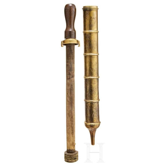 A brass fire spout, Nuremberg, 17th/18th century