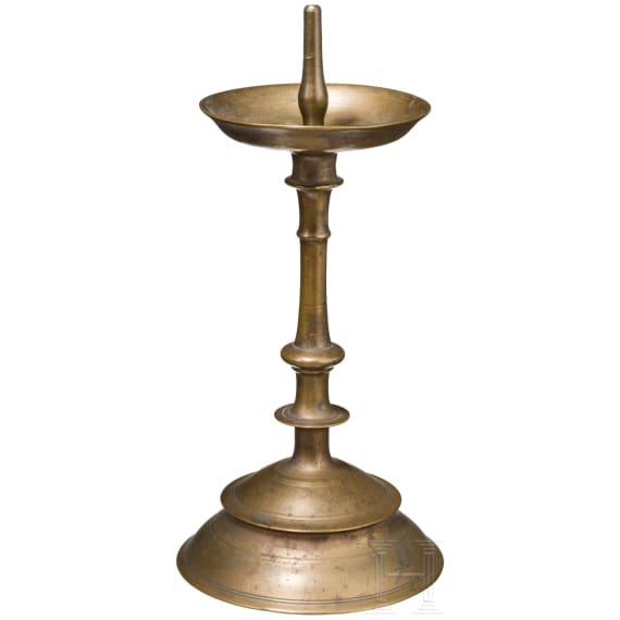 A small Nuremberg pricket candlestick (Hausleuchter), 16th/17th century