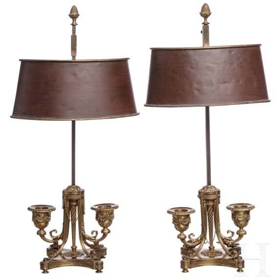 Two German candlesticks, 19th century