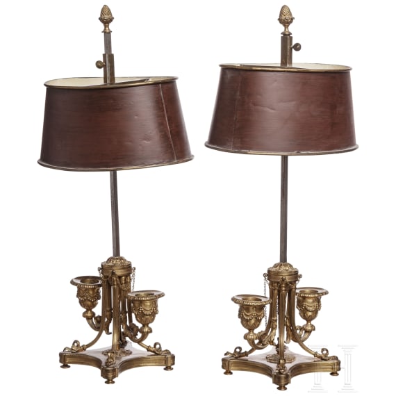 Two German candlesticks, 19th century