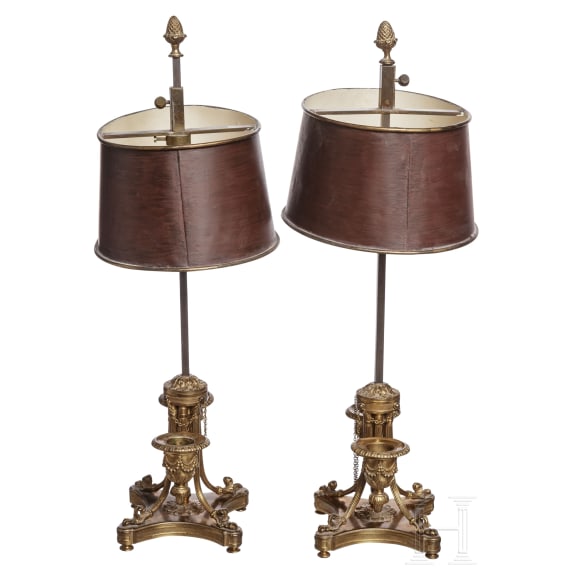 Two German candlesticks, 19th century