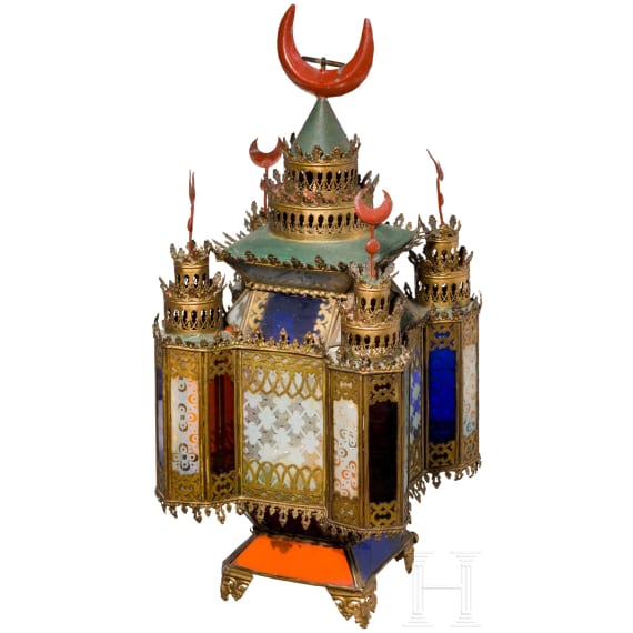 A tent lamp probably from England for the Osmanian market, 19th century