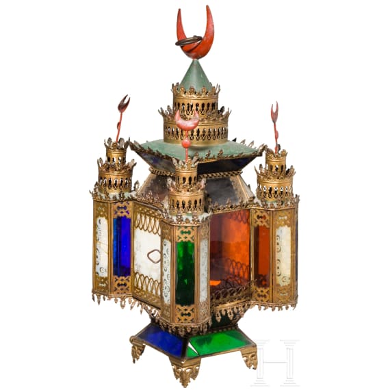 A tent lamp probably from England for the Osmanian market, 19th century