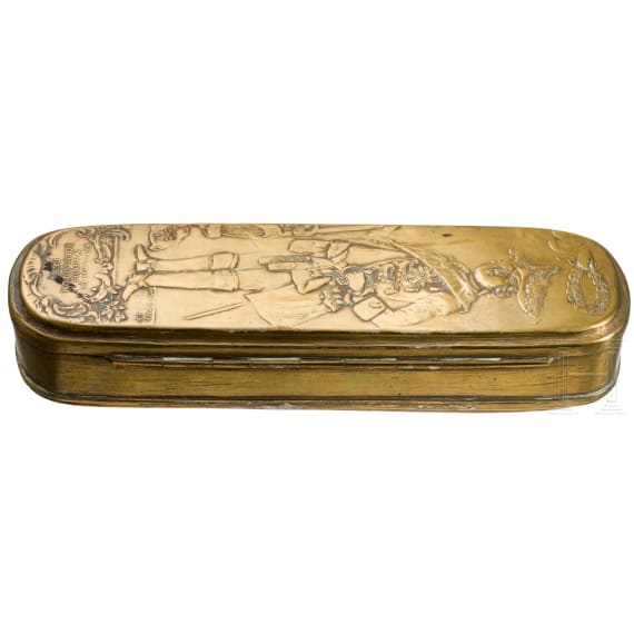 A fine tobacco box with Frederick the Great, Iserlohn, 18th century