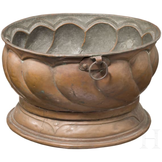 A Baroque copper sieve, Southern German, 18th century