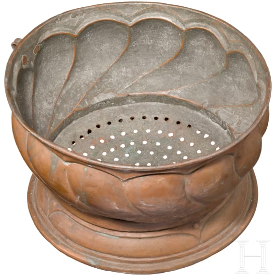 A Baroque copper sieve, Southern German, 18th century