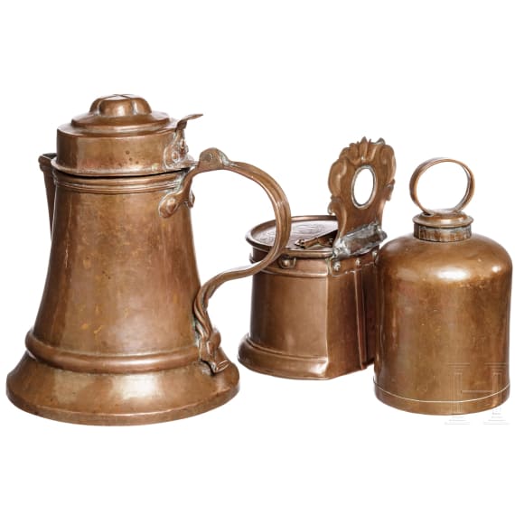 Three southern German copper containers, late 18th/early 19th century