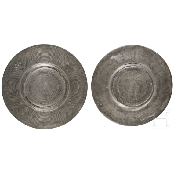 Two Nuremberg relief plates, 17th century
