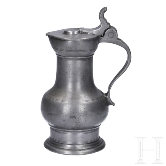 A small pewter flagon from Cologne, first half of the 18th century