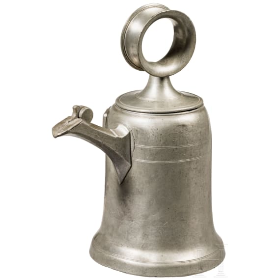 A Swiss pewter jug, Zurich, circa 1760