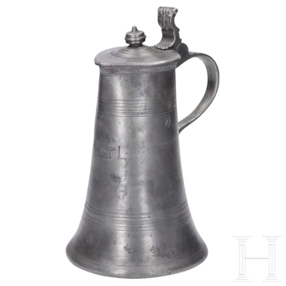 Two Swabian pewter jugs, 18th century