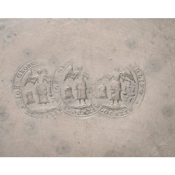 Five tin plates, Frankfurt/Bauzen, 2nd half of the 18th century